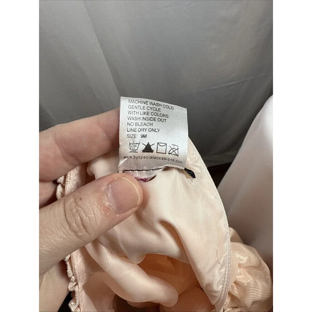 Love Girls Peach Ruffle Sleeveless Dress Size 9 M Preowned